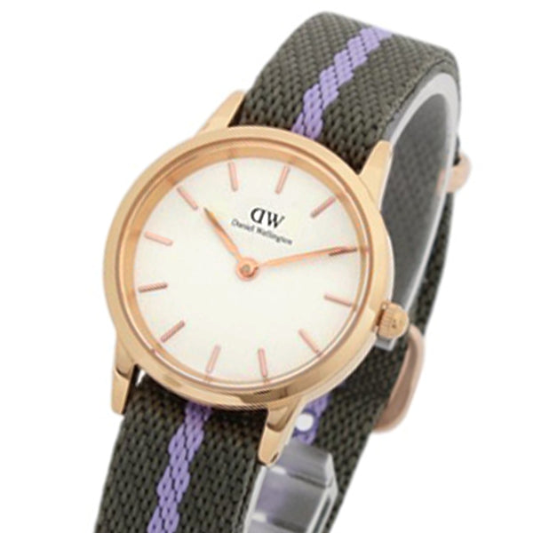 ダニエルウェリントン DANIEL WELLINGTON  Iconic 28mm Green Nato RoseGold White DW00100680 腕時計 レディース オフホワイト クオーツ